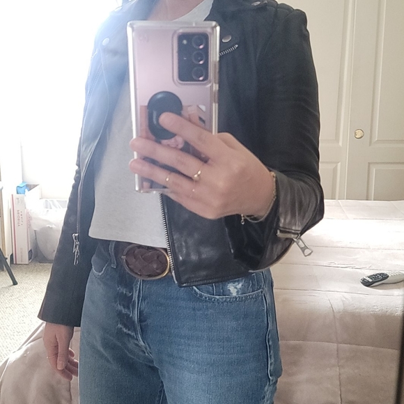 Aritzia Jackets & Blazers - Aritzia Richards Leather Biket Jacket